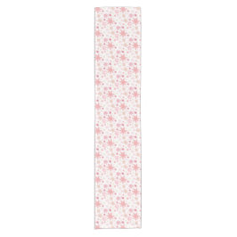 Soft Pink Snowflakes Holiday Table Runner Kurzer Tischläufer