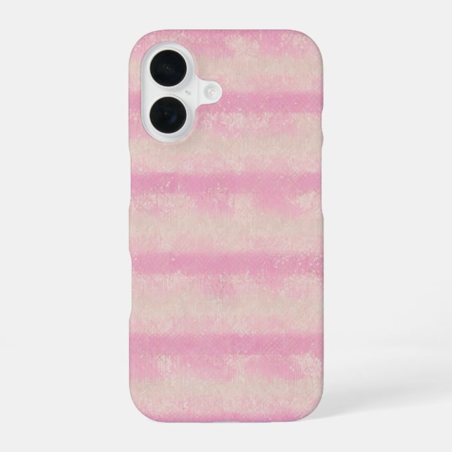 Soft Pink Stripe Phone Case iPhone 16 Hülle (Rückseite)
