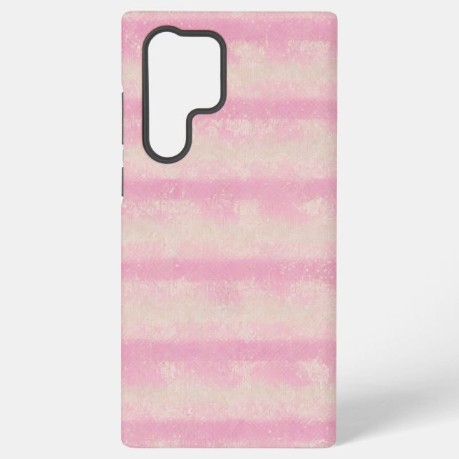 Soft Pink Stripe Phone Case Samsung Galaxy Hülle (Rückseite)