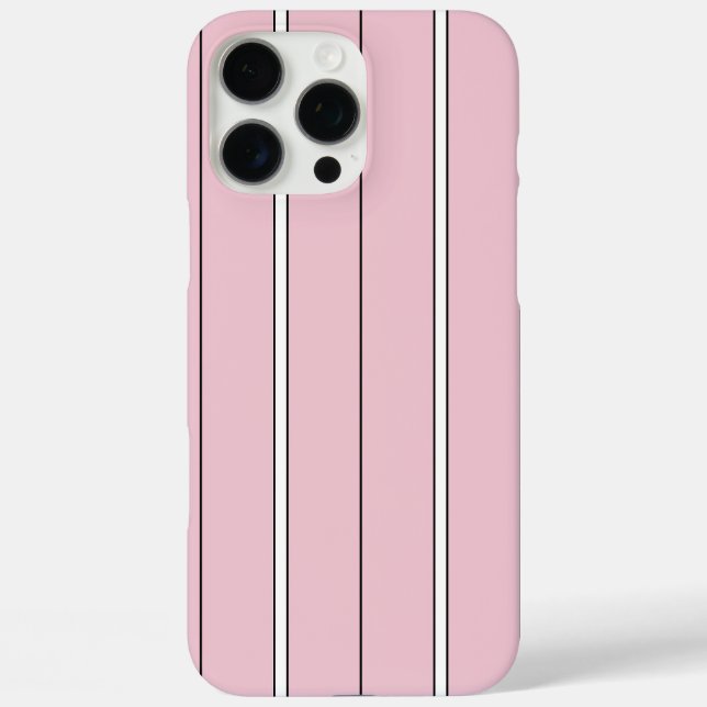 Soft Pink Vertical Stripe Pattern Minimal Case-Mate iPhone Hülle (Rückseite)