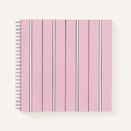 Soft Pink Vertical Stripe Pattern Minimal Notizbuch