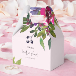 Soft Pink Watercolor Floral Favor Box Geschenkschachtel