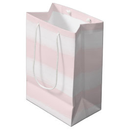 Soft Pink White Stripes Wasserfarbe Babydusche Mittlere Geschenktüte