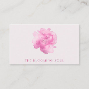 *~* Soft Pinks QR Logo Foto Blumen AR26 Vintage Visitenkarte