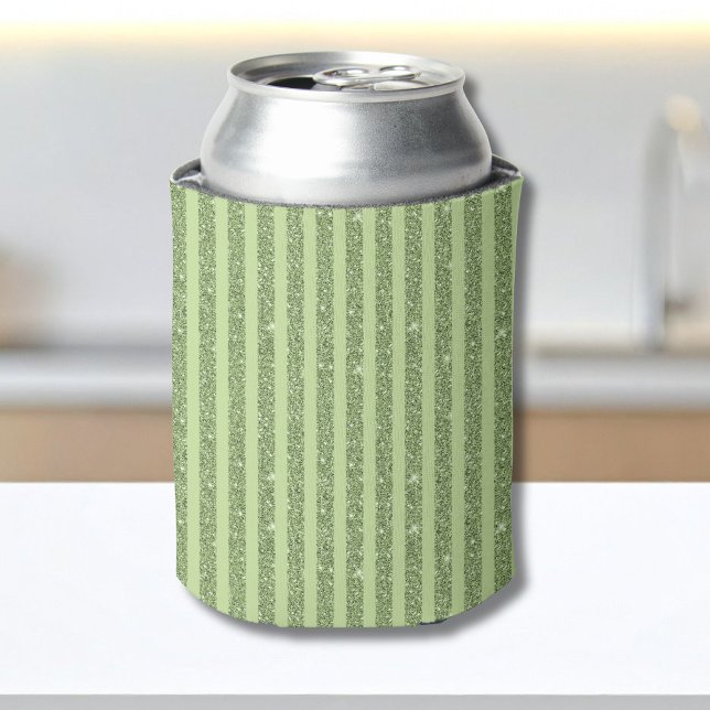 Soft Pistachio Glitter Style Minimal Pattern Dosenkühler (Von Creator hochgeladen)