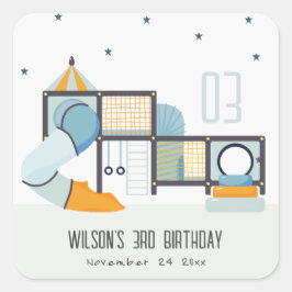 Soft Play Center Indoor Dschungelgymnastik Kinderg Quadratischer Aufkleber