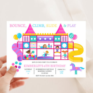 Soft Play Indoor Jungle Gym Geburtstagseinladung Einladung