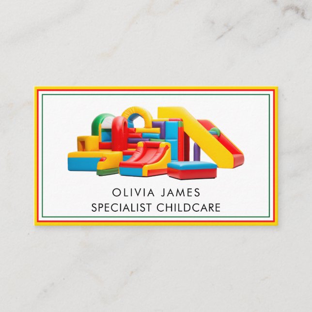 Soft play Kinderpflege Kindermädchen Kindermädchen Visitenkarte (Vorderseite)