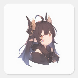 Soft Playful Art Quadratischer Aufkleber