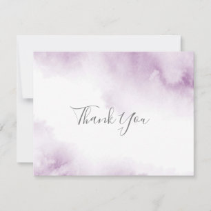 Soft Plum Mauve Watercolor Abstrakter Rahmen Danke