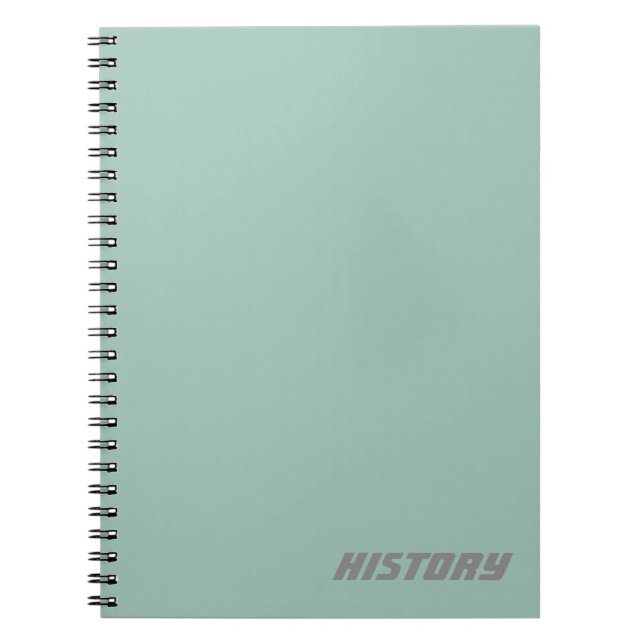 Soft Powder Blue Subject/Name Notebook Notizblock (Vorderseite)