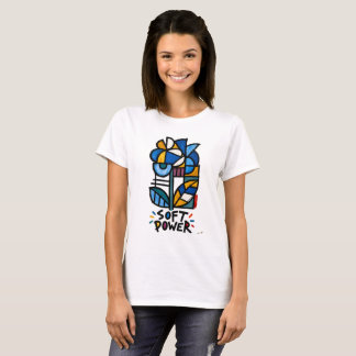 Soft Power Blaue Hortensie Stammesgeschichtliches T-Shirt
