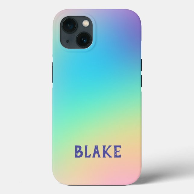 Soft Prismatic Pastel Individuelle Name iPhone Cas Case-Mate iPhone Hülle (Rückseite)