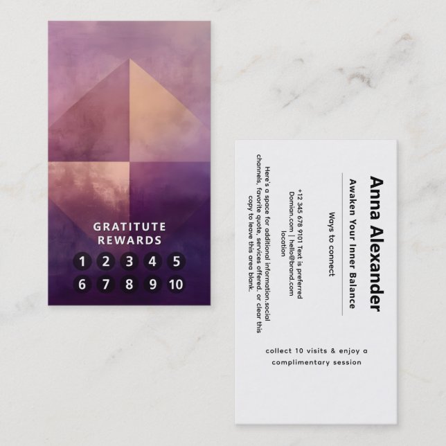 Soft Quadrant | Minimales Design Visitenkarte (Vorne/Hinten)