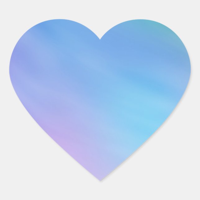 Soft Rainbow Colored Sky Herz-Aufkleber (Vorderseite)