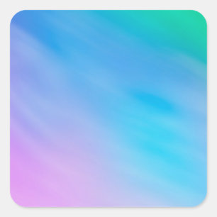 Soft Rainbow Colored Sky Quadratischer Aufkleber