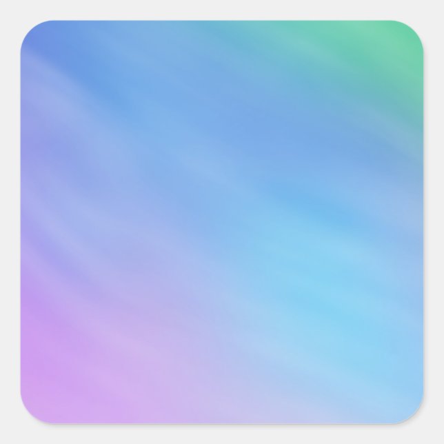 Soft Rainbow Colored Sky Quadratischer Aufkleber (Vorderseite)