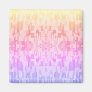 Soft Rainbow Colors Gemustert Magnet