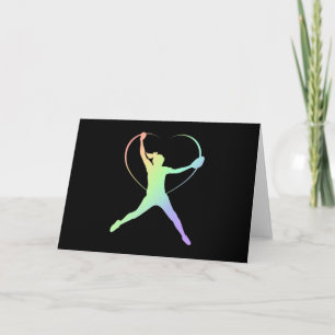 Soft Rainbow Softball Karte
