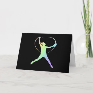 Soft Rainbow Softball Karte