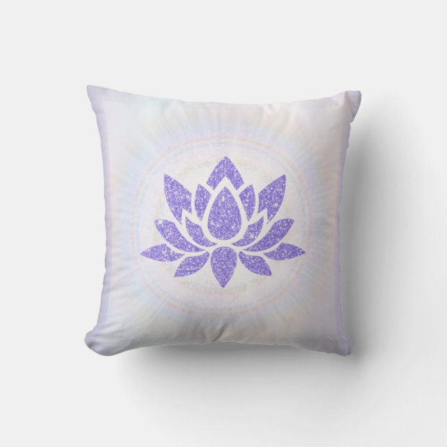*~* Soft Rays Reiki Energy Healing Lotus Lavendel  Kissen (Vorderseite)