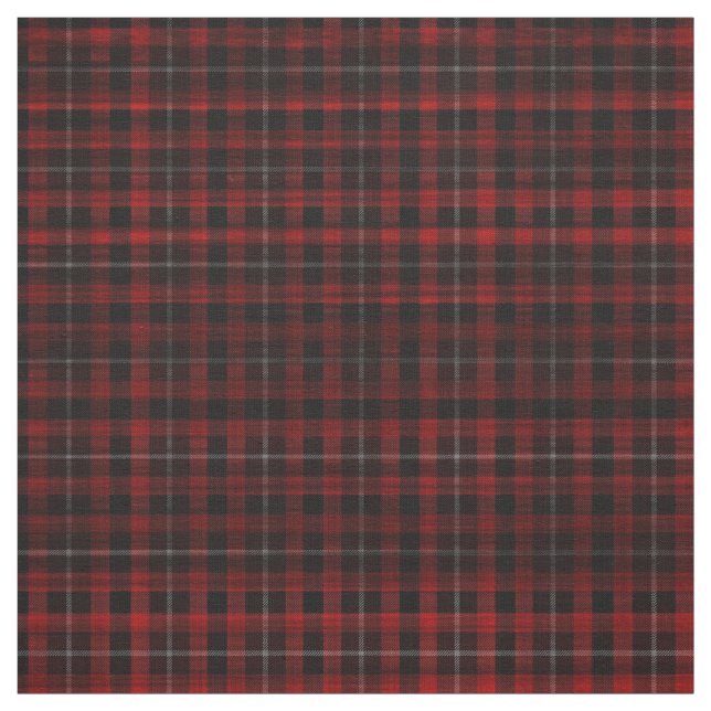 Soft Red Kariert Goth Punk Print Fabric Stoff (Muster)