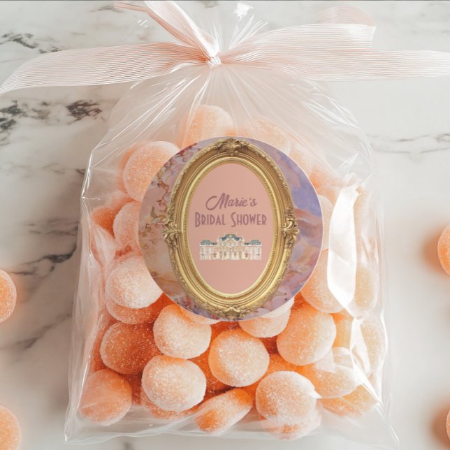 Soft Renaissance Rokoko Ästhetisches Brautparty Runder Aufkleber (Von Creator hochgeladen)