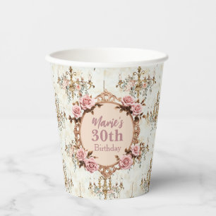 Soft Renaissance Rokoko Coquette Regency Party Pappbecher