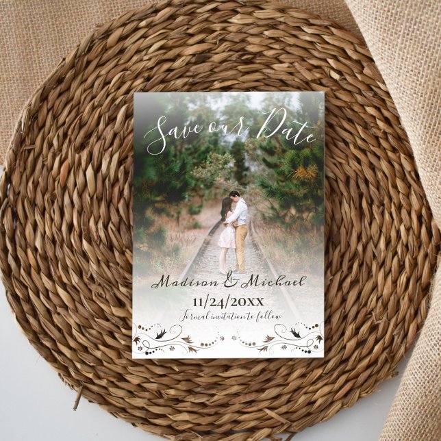 Soft Romantic Foto Ankündigung Datum freihalten (Soft Romantic Photo Save the Date)