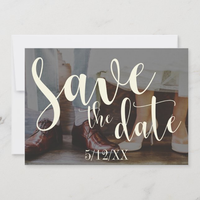 Soft Romantic Foto Typografie 30 Save the Date 3 (Vorderseite)