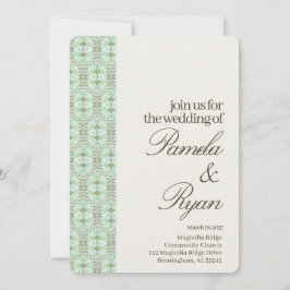 Soft Romantic Mint Wedding QR Code Einladung