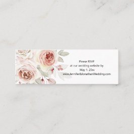 Soft Romantic Rose Wedding Website UAWG Mini Visitenkarte