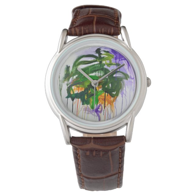 Soft Root, Fierce Bloom Tondo WATCH Armbanduhr (Vorderseite)