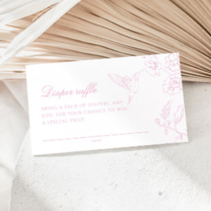 Soft Rose Chinoiserie-Windelraffel Begleitkarte