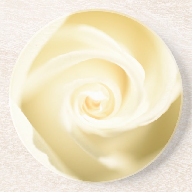 Soft Rose Print Sandstone Untersetzer (Vorne)