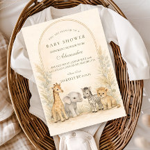 Soft Safari Jungle Baby Shower