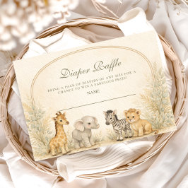 Soft Safari Jungle Diapper Raffle Begleitkarte