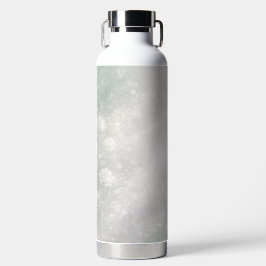Soft sage and frosted white florals AI art  Trinkflasche