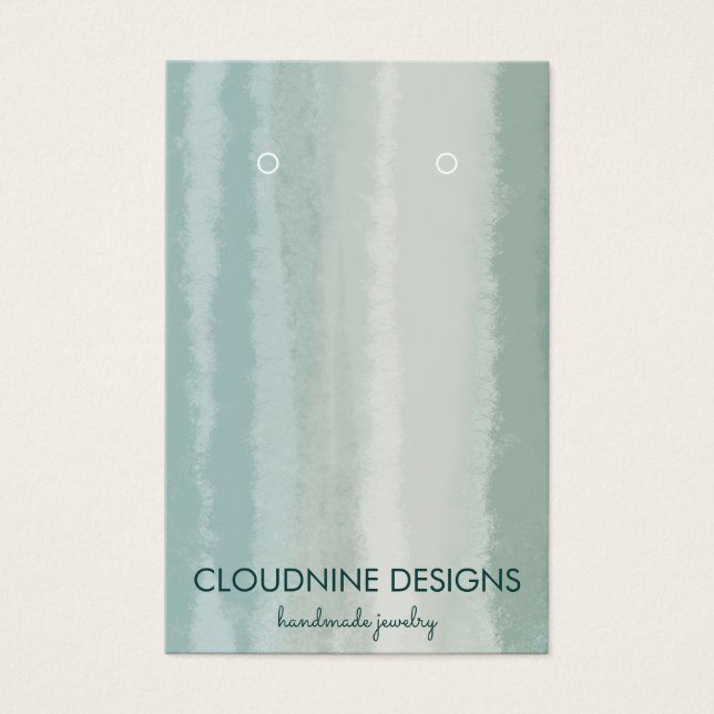 Soft Sage Earring Necklace Juwelier Display Card (Vorderseite)