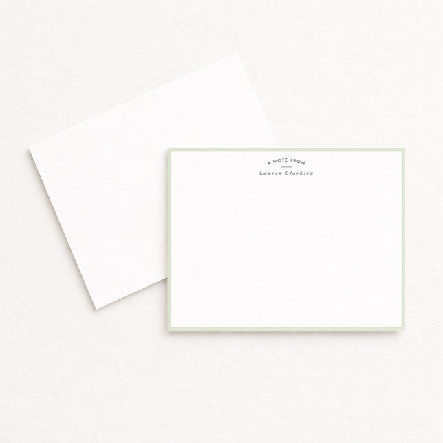 Soft Sage Green Border Personalized Note Card Einladung (Von Creator hochgeladen)
