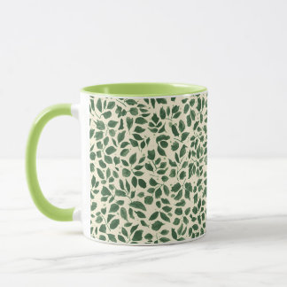 Soft Sage Green Botanical Leaf Foliage Pattern Tasse