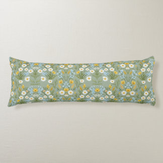 Soft Sage Green Daisy Meadow Floral Pattern Seitenschläferkissen