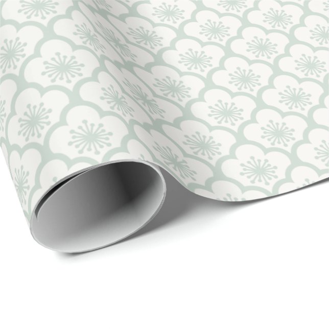 Soft Sakura Muted Sage - Neutral Geschenkpapier (Rolleneckpunkt)