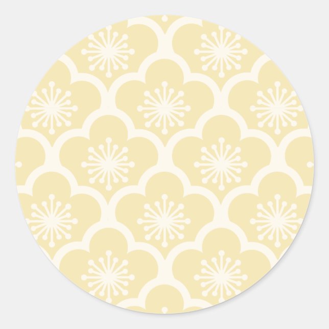 Soft Sakura Neutral - Buttercreme Runder Aufkleber (Vorderseite)