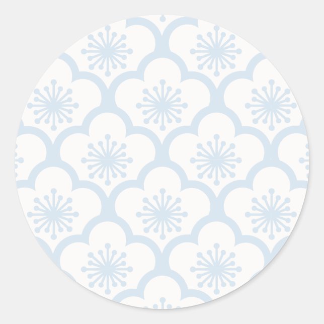 Soft Sakura Puderblau - Neutral Runder Aufkleber (Vorderseite)