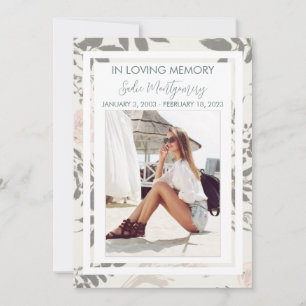 Soft Salbei und Pink Beerdigung Programm