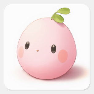 Soft Serene Art Quadratischer Aufkleber