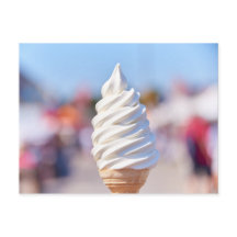 Soft servieren Eis Postkarte