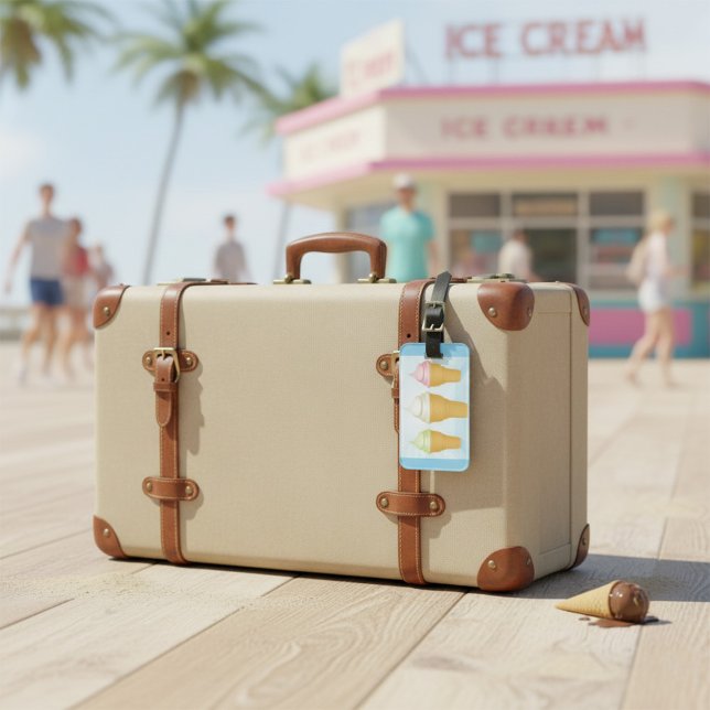 Soft servieren Ice Cream Cones Spaß Sommerabend Gepäckanhänger (Von Creator hochgeladen)