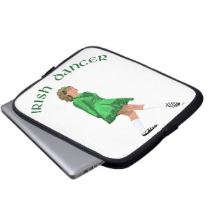 Soft Shoe Irischer Tänzer in Grün Laptopschutzhülle